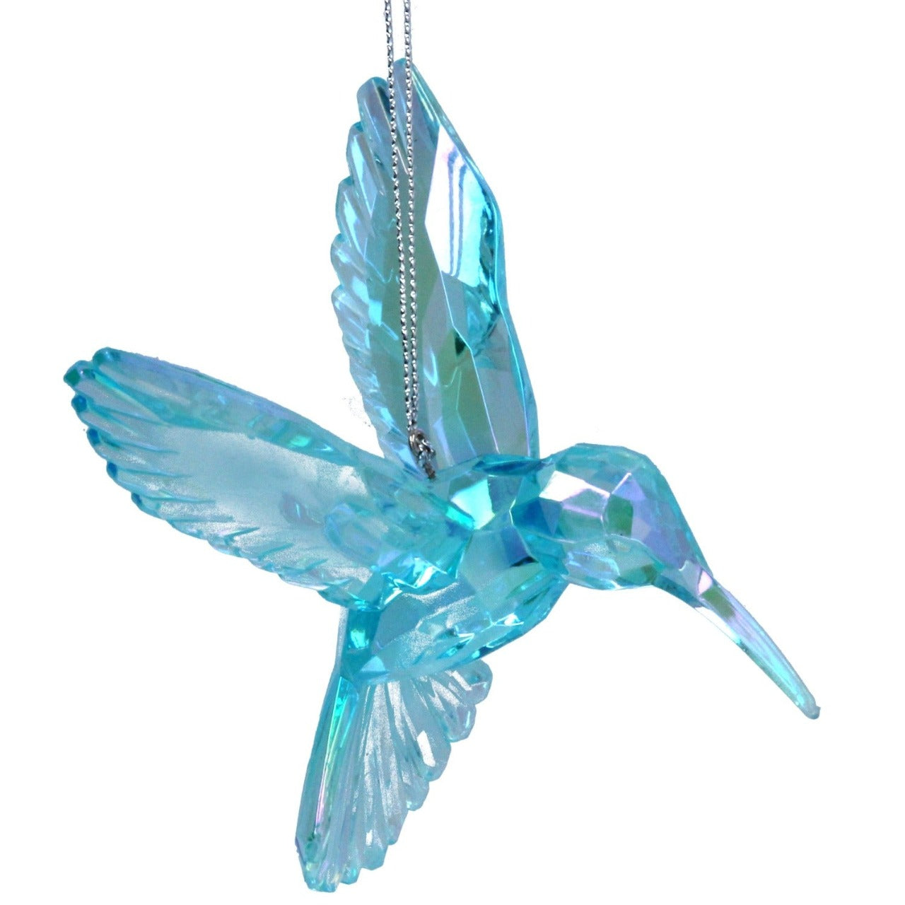 Gisela Graham Turquoise Acrylic Hummingbird Christmas Ornament