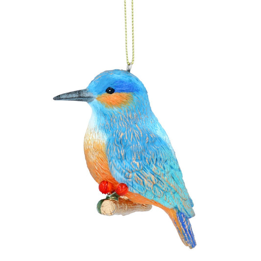 Gisela Graham Kingfisher on Twig Christmas Hanging Ornament  Browse our beautiful range of luxury Christmas tree decorations, baubles & ornaments for your tree this Christmas.