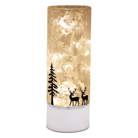 Large Reindeer with Tree Christmas LED Light Tube  A large reindeer with tree LED light tube.  This illuminating decoration is a delightful twist on the traditional this Christmas.