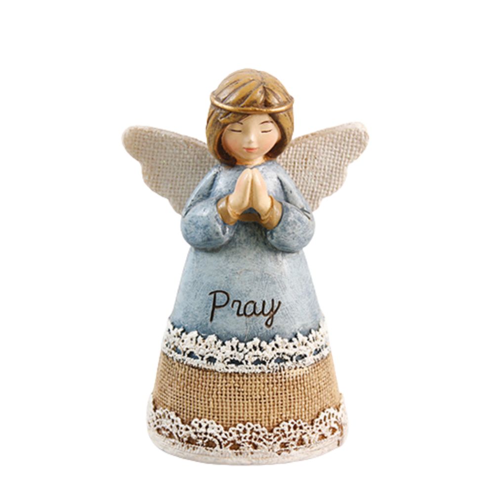 Christmas Message Angel - Pray Blue