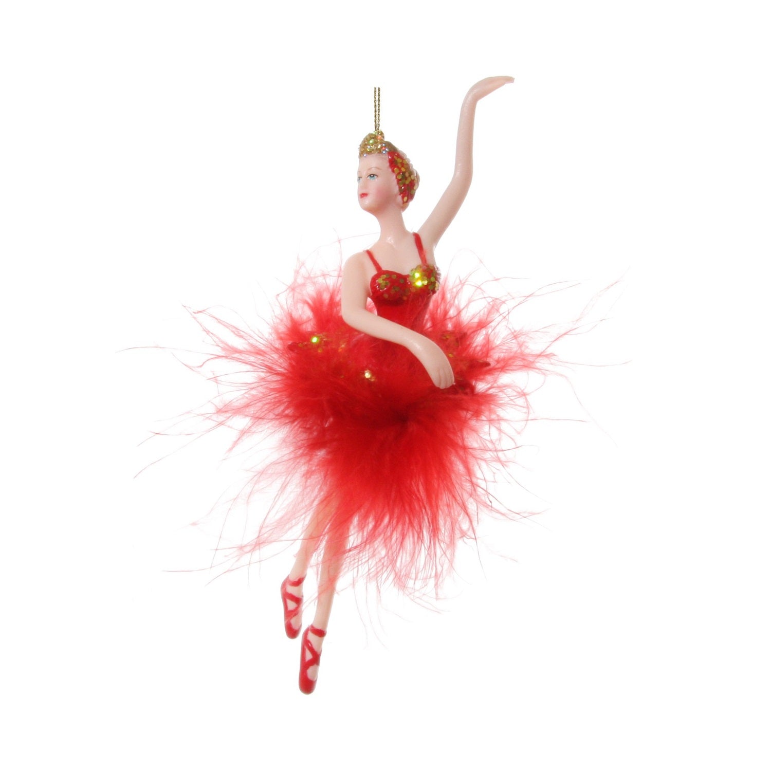 Ballerina Red Feather Tutu Christmas Hanging Ornament - Cou-De-Pied  Browse our beautiful range of luxury festive Christmas tree decorations, baubles & ornaments for your tree this christmas.