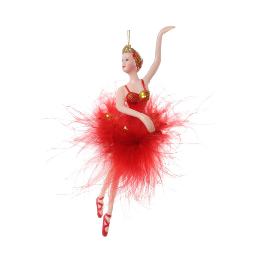 Ballerina Red Feather Tutu Christmas Hanging Ornament - Cou-De-Pied  Browse our beautiful range of luxury festive Christmas tree decorations, baubles & ornaments for your tree this christmas.