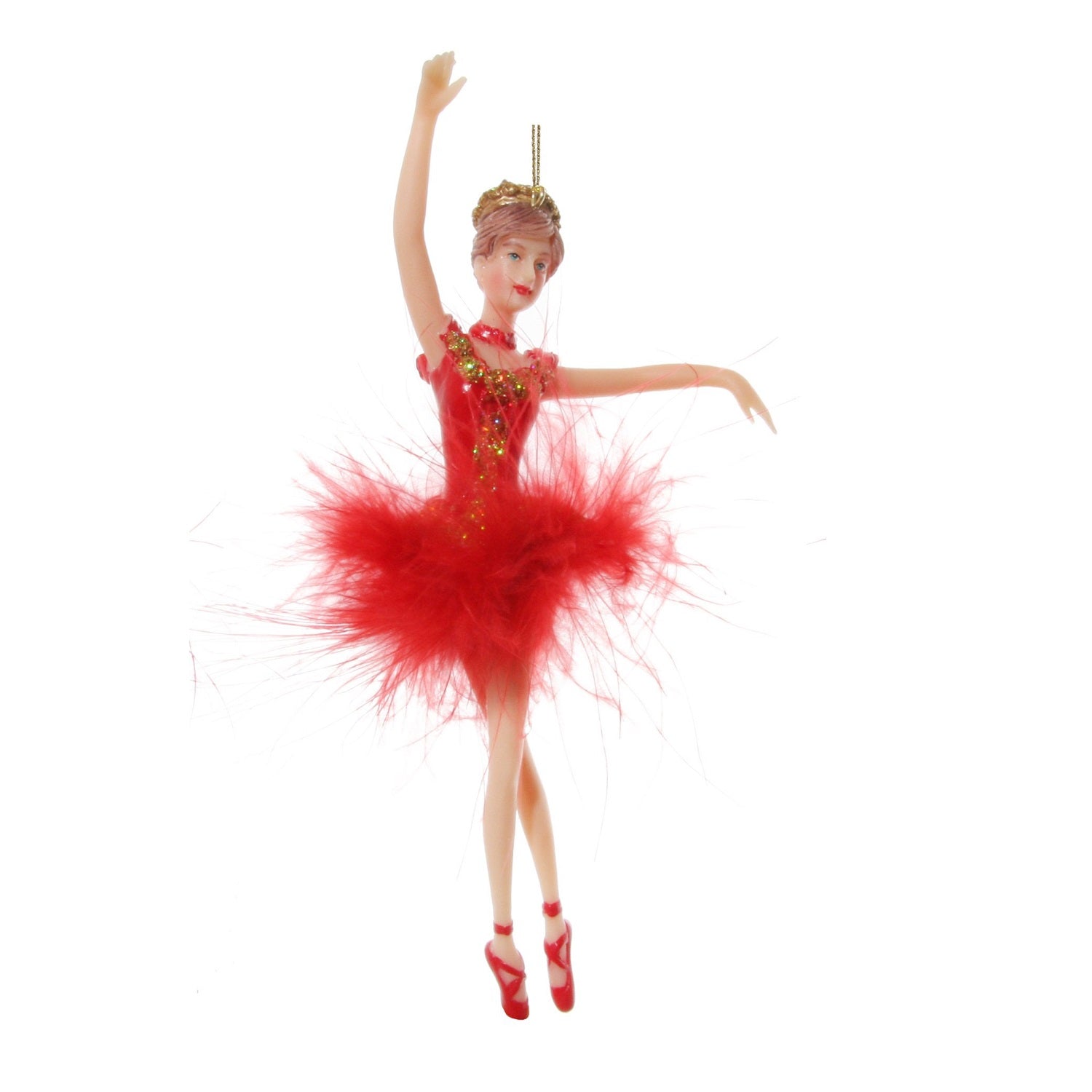 Ballerina Red Feather Tutu Christmas Hanging Ornament - Tendu  Browse our beautiful range of luxury festive Christmas tree decorations, baubles & ornaments for your tree this christmas.
