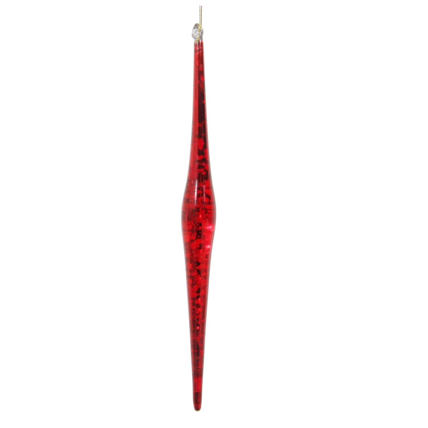 Shishi Red Glass Antique Drop Christmas Hanging Ornament