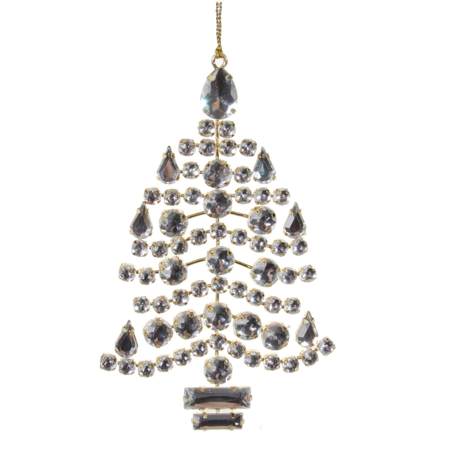 Shishi Silver Gold Jewel Tree Christmas Hanging Ornament