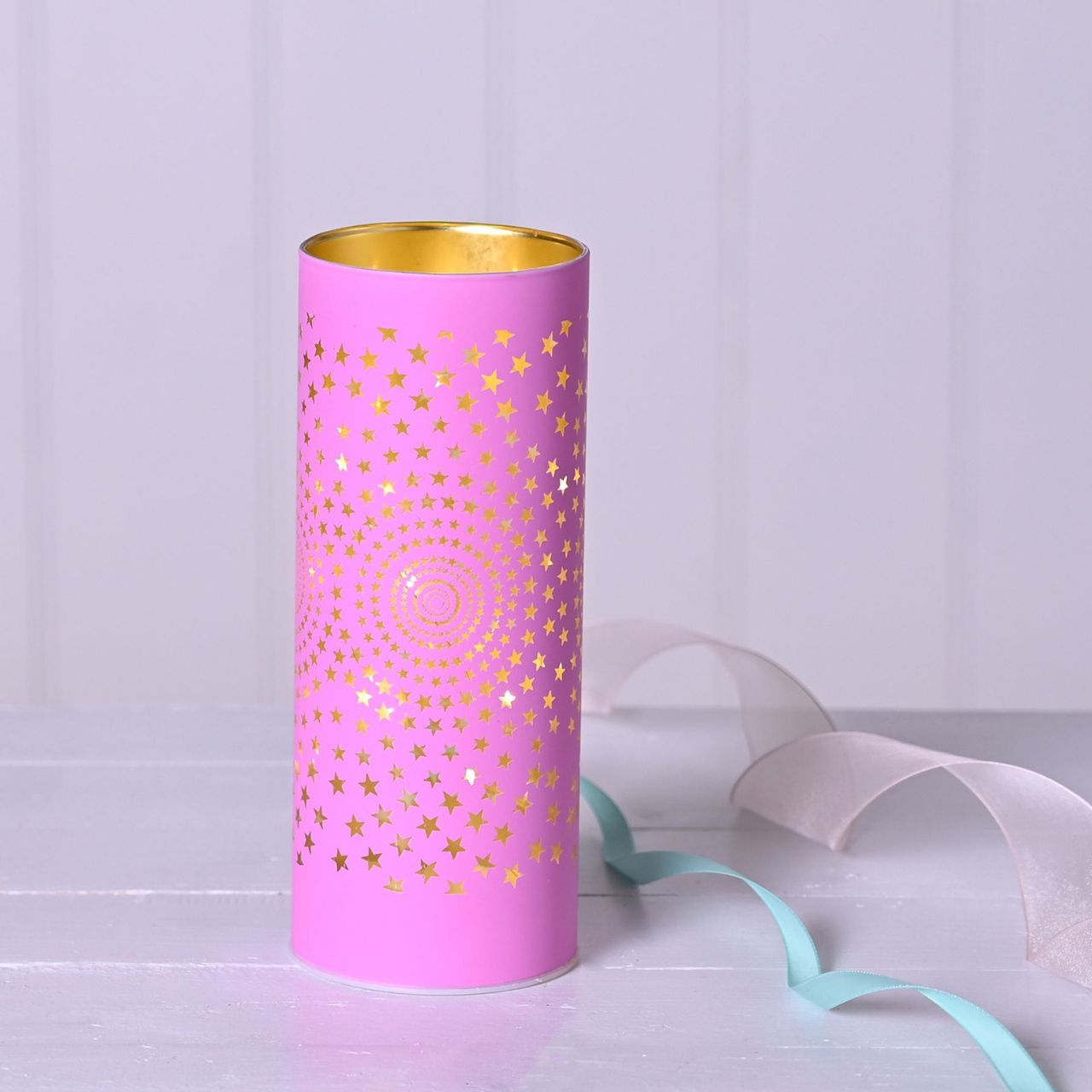 Christmas Pink Starburst LED Light Tube Large  A large pink starburst LED tube light.  This illuminating light makes a delightful twist on the traditional this Christmas.