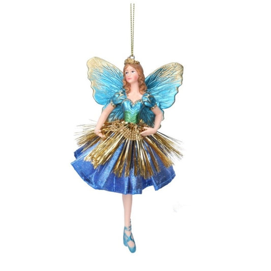 Christmas Tree Decorations Blue Fabric Fairy