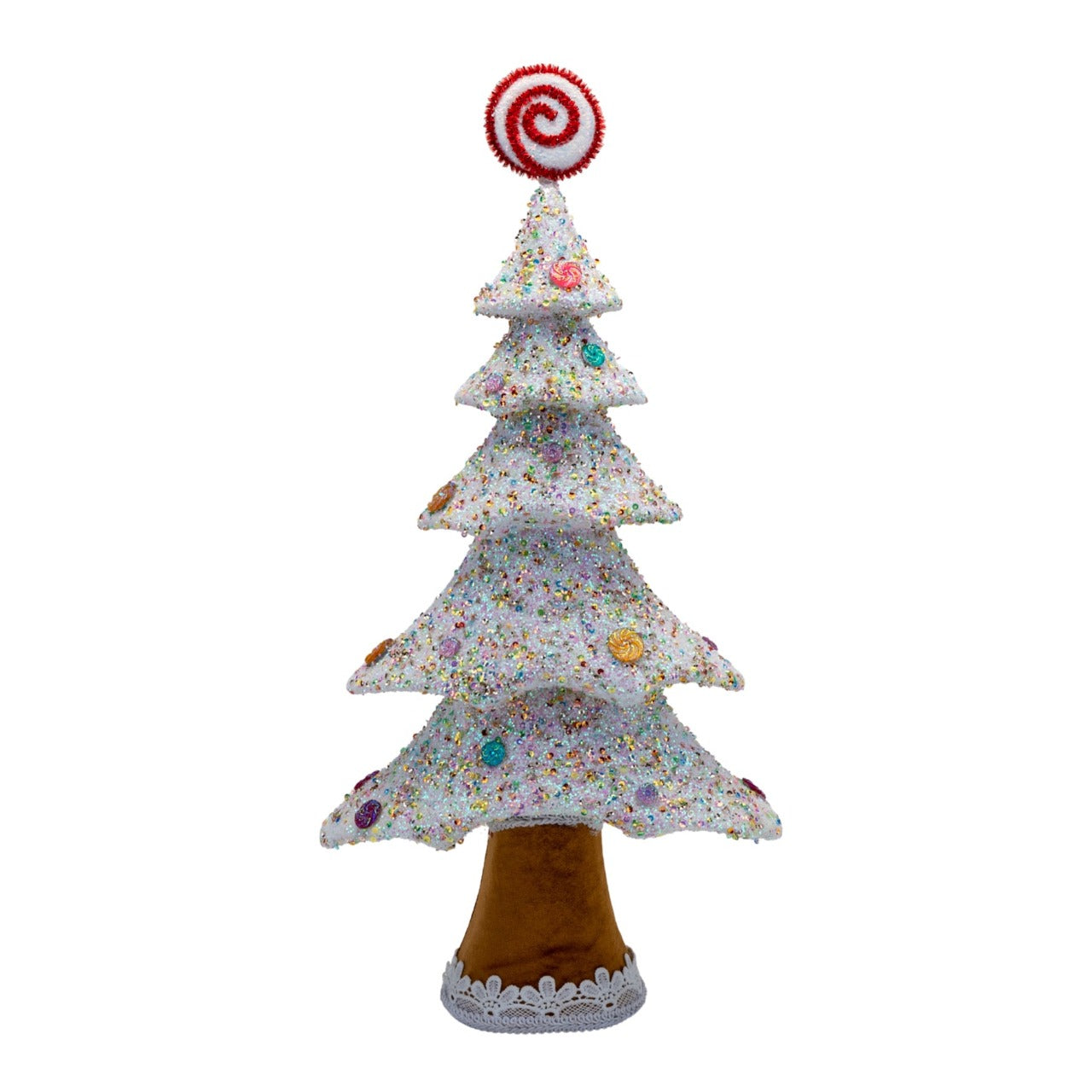 Christmas Tree Shaped Decoration  This fun and quirky ice lolly house decoration would make a unique addition to any home this festive season. Complete with a festive sparkle, this would be a magical and super sweet way to adorn the Christmas tree this year.