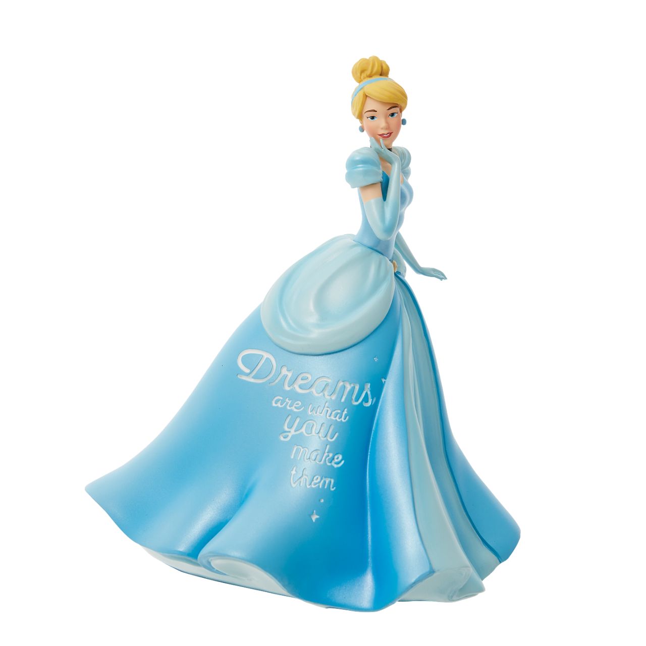 Disney Cinderella Princess Expression Figurine  Cinderella Princess Expression Figurine. Each piece is hand painted and slight colour variations are to be expected which makes each piece unique. Supplied in branded gift box. Not a toy or children's product. Intended for adults only.