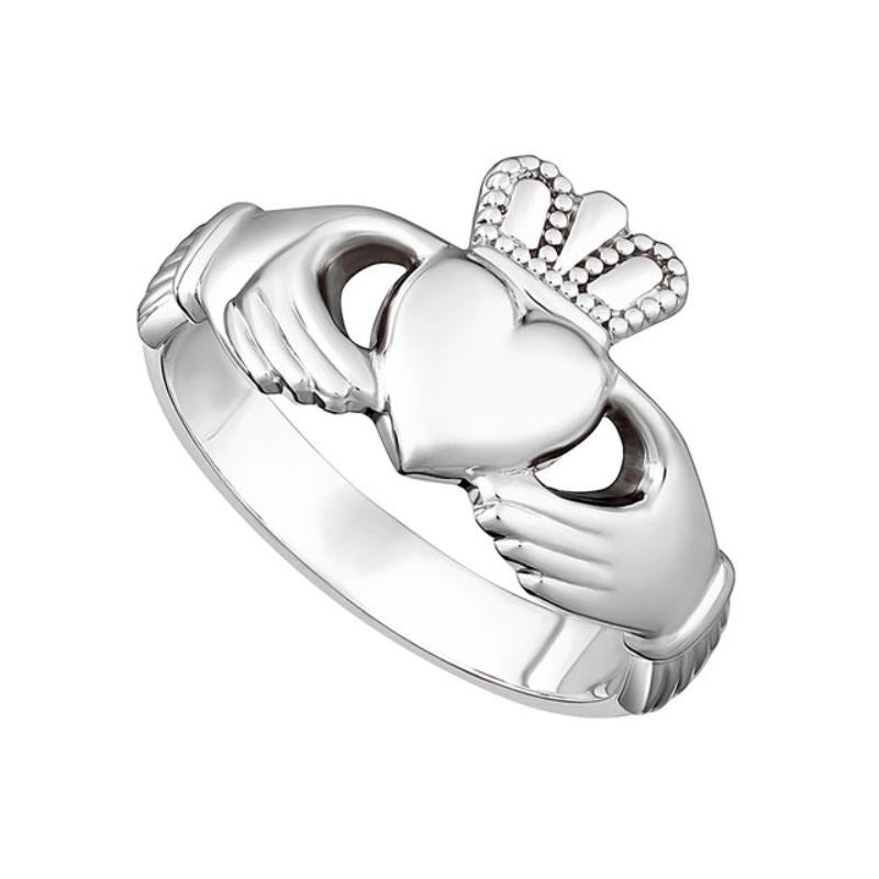 Claddagh Ring Silver Ladies by Solvar  This Irish traditional sterling silver ring for women features the Claddagh symbol evoking love, loyalty and friendship. The Claddagh represents devotion, and echoes the words of the Irish sailor who first crafted it for his sweetheart: