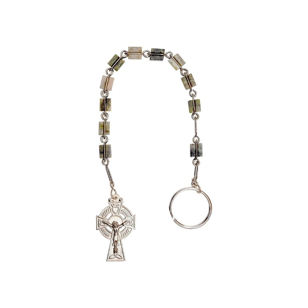 J.C. Walsh & Sons Connemara Marble An Paidrin Beag Single Decade Rosary