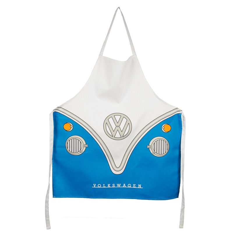 Cotton Apron - Volkswagen VW T1 Camper Bus Blue