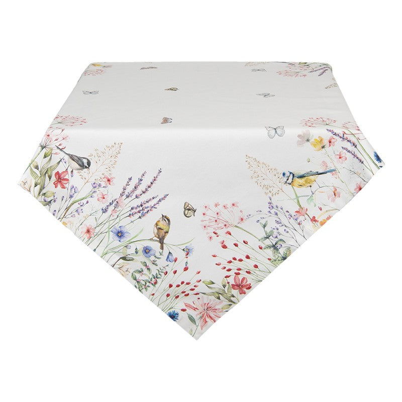Clayre & Eef Rectangle Tablecloth Country Style  White, Green, Red Cotton Rectangle Tablecloth Table Cover