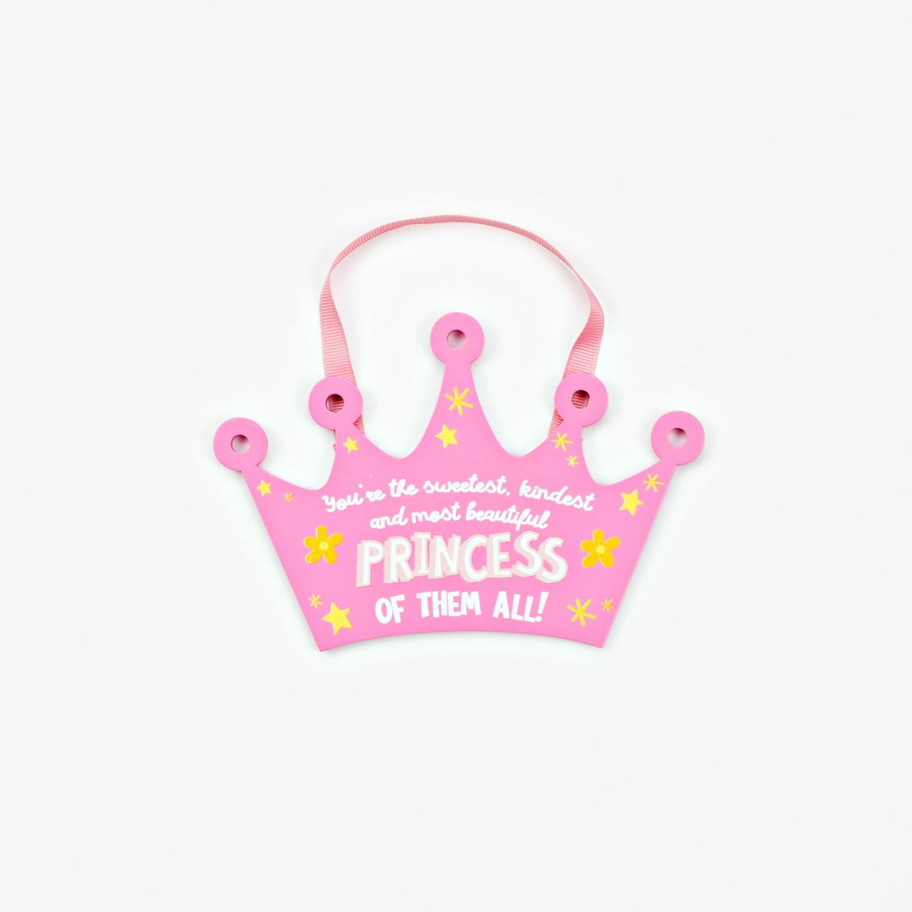 Crown Hanging Plaque - Princess  Want to cheer someone up? Then why not gift the 'Princess' in your life this bright, uplifting and CHEERFUL Crown plaque.
