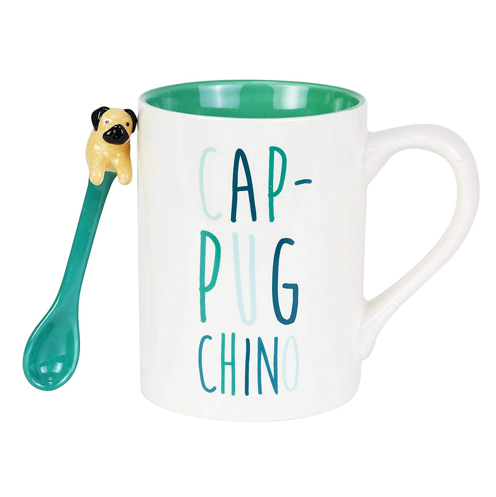 Cup-Pug Mug with Spoon Set