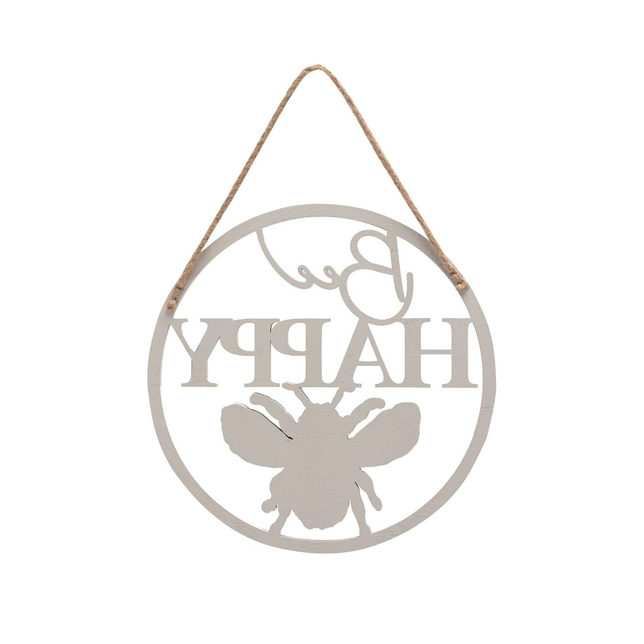Country Living Cut-Out Sign "Bee Happy"  A Bee Happy cut-out sign by COUNTRY LIVING®.  This affectionately designed sign uses the joy of nature to provide daily inspiration at home.