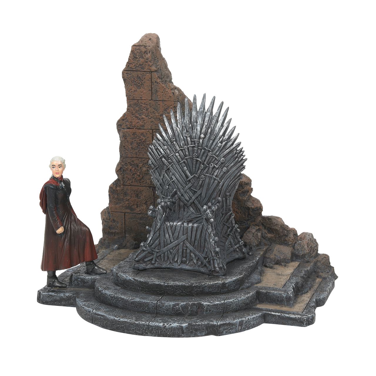 Dept 56 Daenerys Targaryen Figurine - Game of Thrones  Daenerys of the House Targaryen, the First of Her Name, Breaker of Chains and Mother of Dragons has been immortalised in this highly detailed figurine. Captured in this iconic scene from series 8 of Game of Thrones.