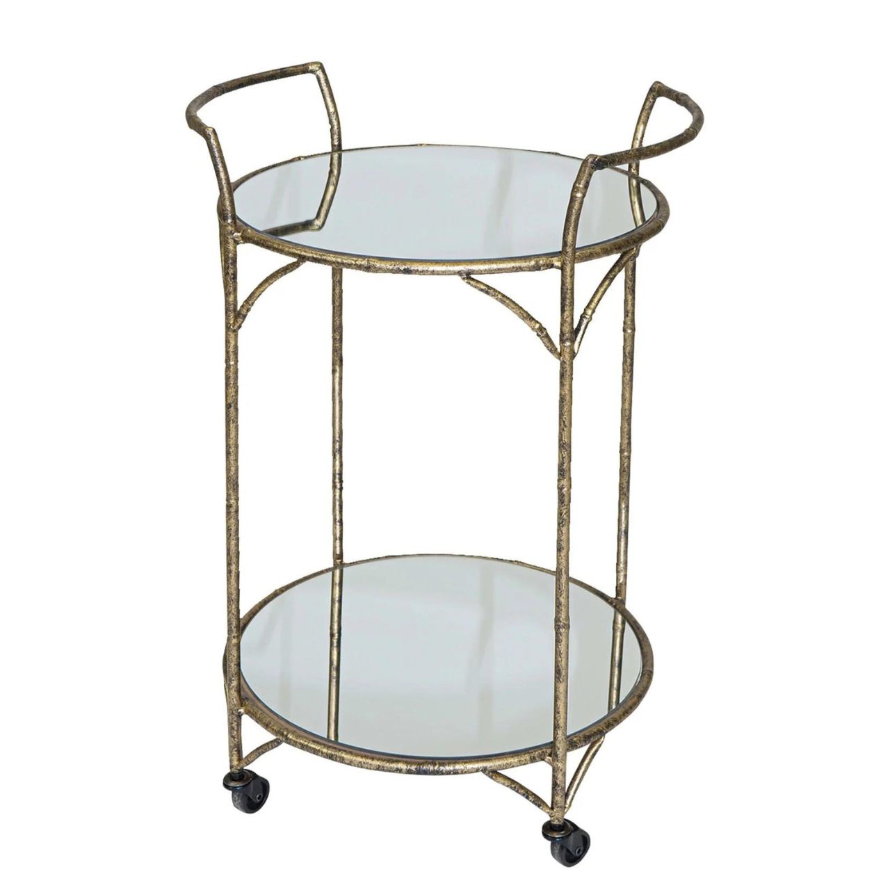 Danrich Drinks Trolley by Mindy Brownes  - Mindy Brownes Drinks Trolley - Sip Sip Hooray, - Introducing the Danrich drinks trolley for smaller spaces. - Make your dinner party one to remember and a service as easy as one-two-three! - Featuring one mirrored top and one mirrored bottom shelf.