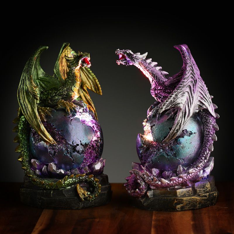 Dark Legends LED Geode Plinth Dragon Egg - Green