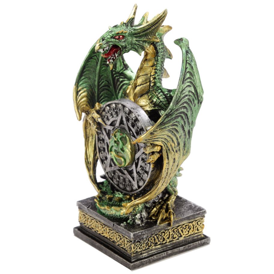 Dark Legends Mystical Vortex Pentangle Dragon with LED - Green