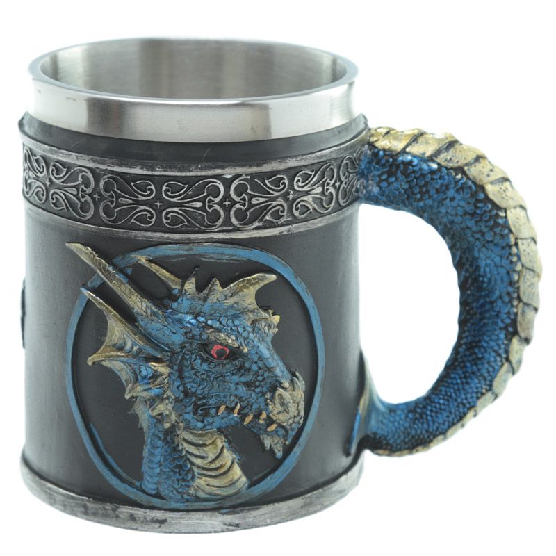 Decorative Dark Legends Dragon Tankard - Blue