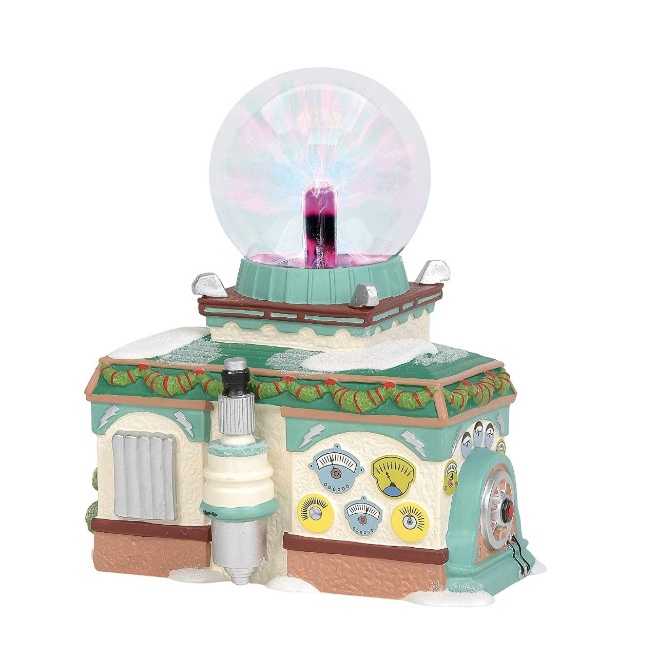 Running a toy workshop around the clock uses a lot of electricity. Thankfully for Santa, elf scientists have harnessed the power of the Northern Lights into a limitless source of clean energy. Features a plasma globe creating electric light effect. Includes 3-pin plug.