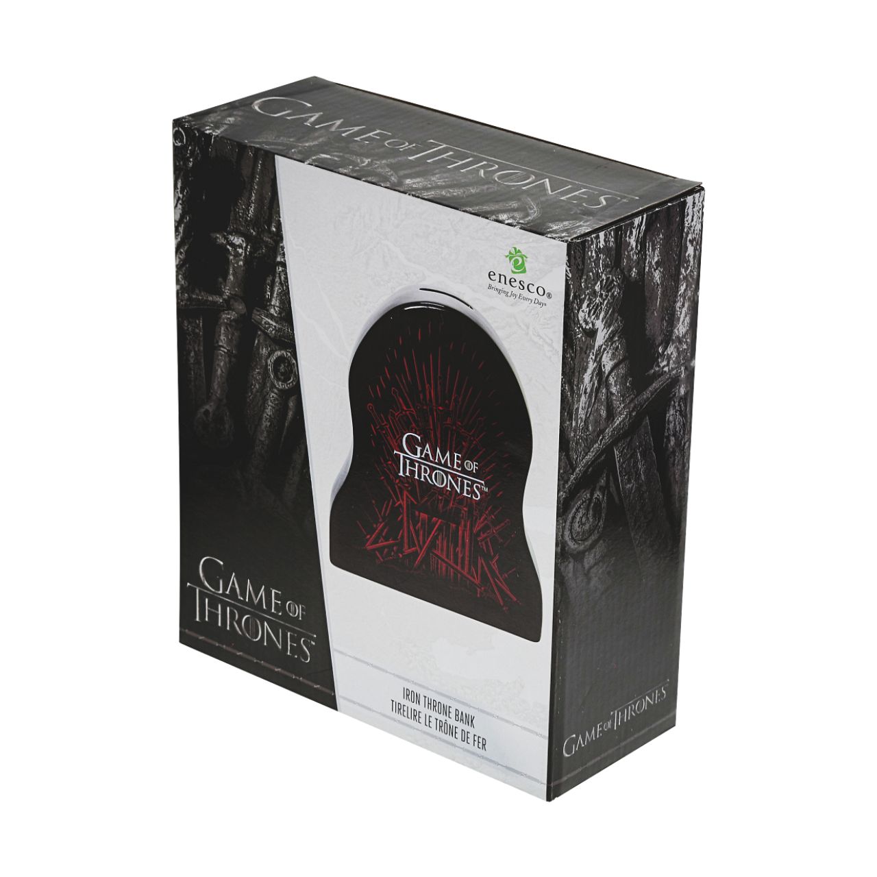 Department 56 Game of Thrones Iron Throne Ceramic Money Bank  The Iron Bank will have its due… The Iron Bank may be the safest place for your money in Game of Thrones, but this ceramic bank is the next best thing for us. Featuring the iconic Iron Throne in black and red, with a glazed finish and minimalist shape, this is the perfect gift for anyone who is a Game of Thrones fan.