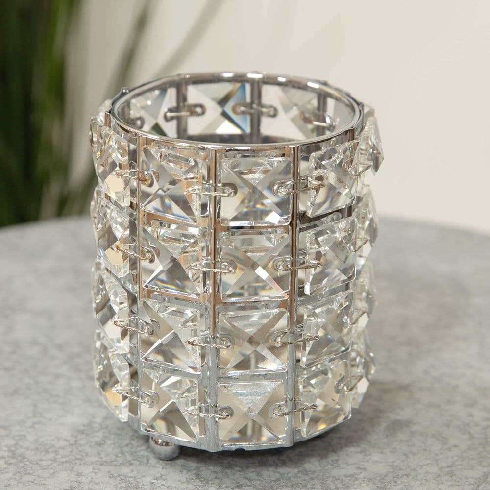 Diamante Crystal Candle Holder Small