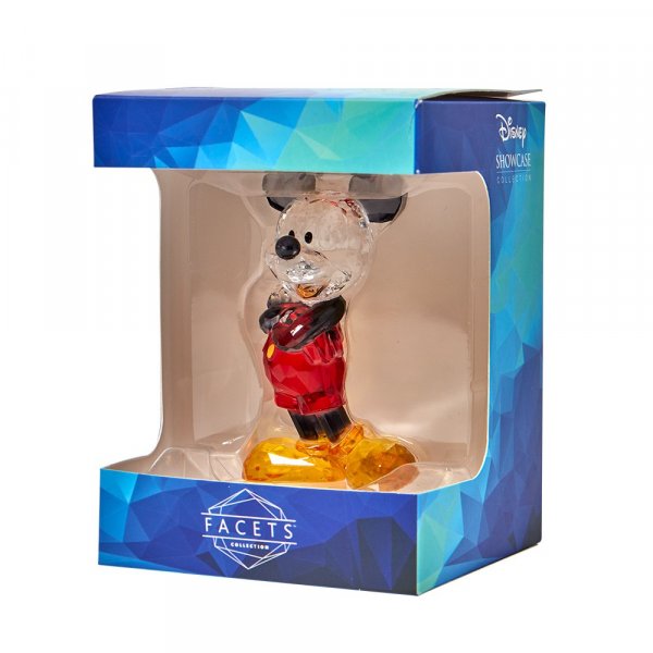 Disney Mickey Mouse Facets Figurine  This "gem cut" acrylic sculpture reflects Mickey Mouse's dazzlingly cheerful personality. Presented in a branded window gift box. Not a toy or childrens product. Intended for adults only.
