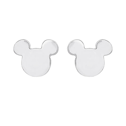 Disney Mickey Mouse Sterling Silver Silhouette Stud Earrings  Peers Hardy Disney Mickey Mouse Sterling Silver Stud Earrings  This classic adorable pair has a unique quality of Mickey Mouse silhouette.  Trendy and fashionable design, the Disney Mickey Mouse famous pose Sterling Silver Stud Earrings will add a chic, fun touch to any outfit.