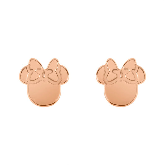 Disney Minnie Mouse Sterling Silver Rose Gold Silhouette Stud Earrings  Peers Hardy Disney Minnie Mouse Rose Gold Stud Earrings  This classic adorable pair has a unique quality of Minnie Mouse silhouette.  Trendy and fashionable design, the Disney Minnie Mouse famous pose Rose Gold Stud Earrings will add a chic, fun touch to any outfit.