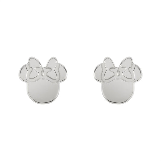 Disney Minnie Mouse Sterling Silver Silhouette Stud Earrings  Peers Hardy Disney Minnie Mouse Sterling Silver Stud Earrings  This classic adorable pair has a unique quality of Minnie Mouse silhouette.  Trendy and fashionable design, the Disney Minnie Mouse famous pose Sterling Silver Stud Earrings will add a chic, fun touch to any outfit.
