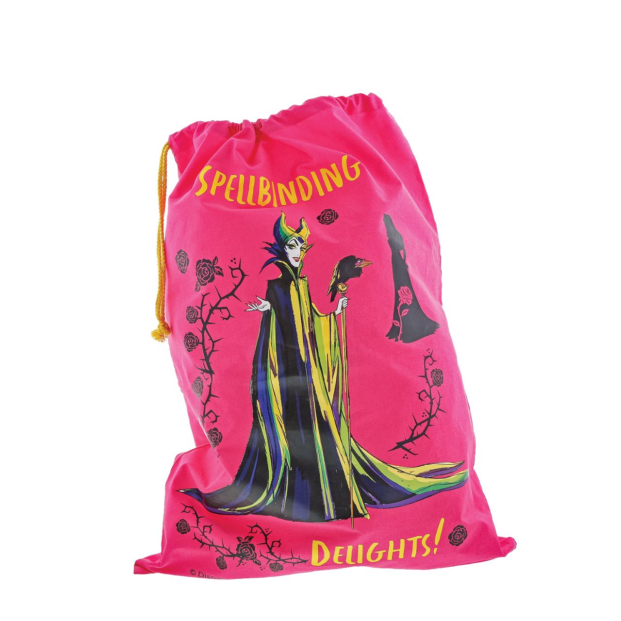Disney Sleeping Beauty Spellbinding Delights Maleficent Sack  What spellbinding delights will Maleficent and Sleeping Beauty leave for you and your family this Christmas? This vibrant and villainous sack is perfect for sitting under any tree.