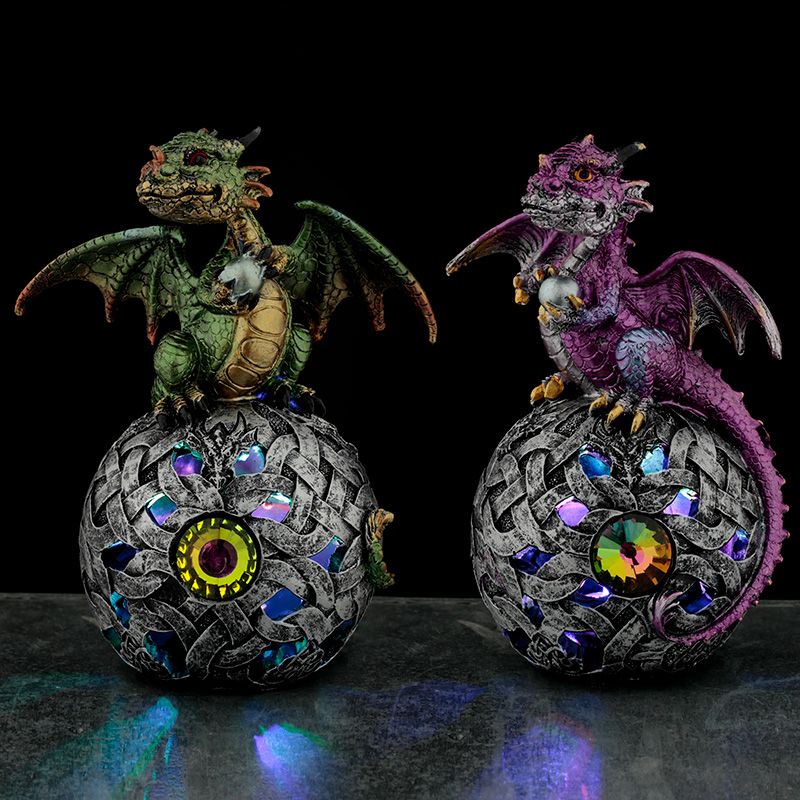 Elements Dragon Celtic LED Orb - Green