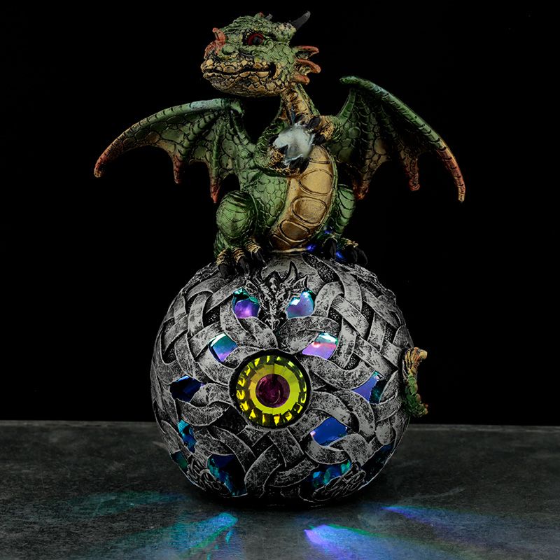 Elements Dragon Celtic LED Orb - Green