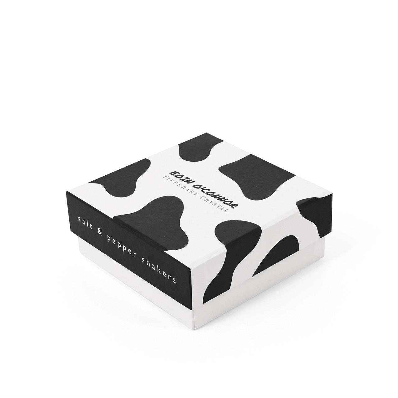 Tipperary Crystal Eoin O'Connor Cow Salt & Pepper NEW 2022!  EOIN O’CONNOR’S eclectic style and striking use of colour makes his work instantly recognisable.