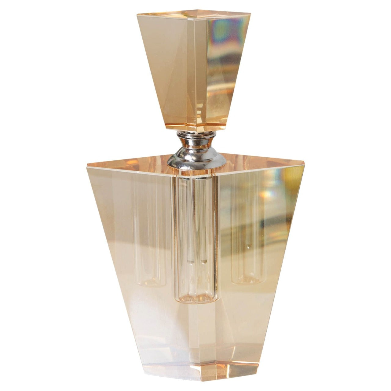 Estella Champagne Finish Glass Perfume Bottler  Bring some art deco elegance to your dressing table with this heavy champagne gold glass perfume bottle. From Estella by SOPHIA® - Champagne Chic women's home and gift evoking the luxurious spirit of the art deco era.