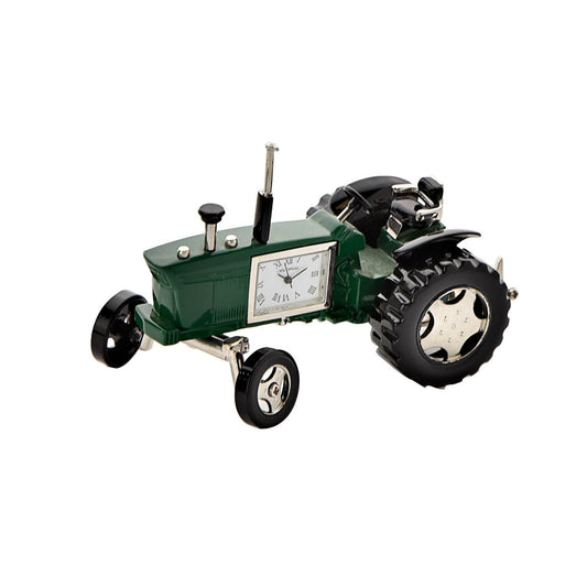 Miniature Clock Farmers Green Tractor by William Widdop  Bring a unique and quirky touch to the home with this stylish miniature clock made with great attention to detail.  The miniature tractor is a great gift for someone who has an interest in the farming world.