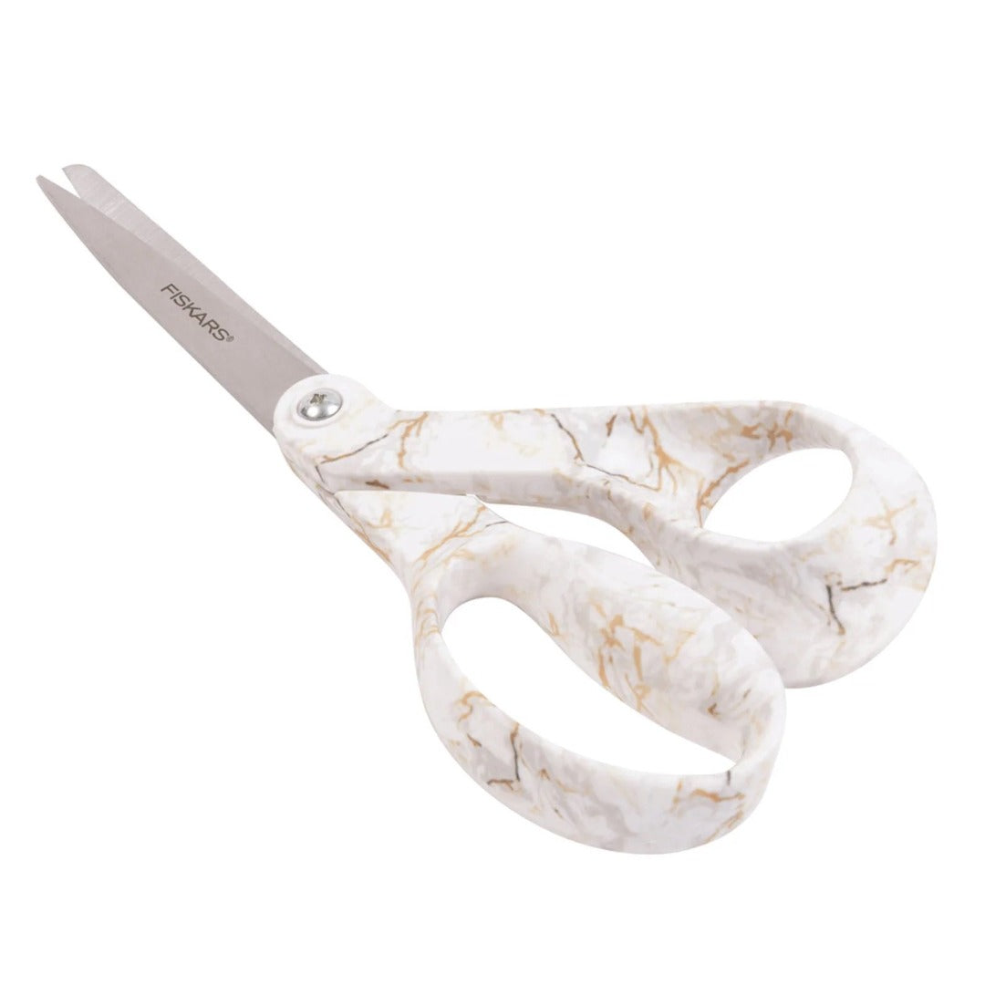 Fiskars Universal Scissors Special Edition Gold Marble  Universal Scissors 21 cm  These limited edition, general purpose, scissors are made from high-grade, precision-ground stainless steel, giving them a long lasting sharp edge which cuts all the way to the tip. The handles are ergonomically designed, maximising comfort and control.