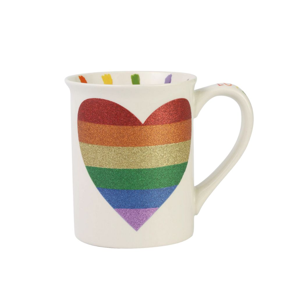 For You Rainbow Mug  Embrace and represent every colour of the rainbow with this heartfelt and chic glitter mug. Shout 'Love is Love' from the rooftops and advertise it on your coffee cup each morning.
