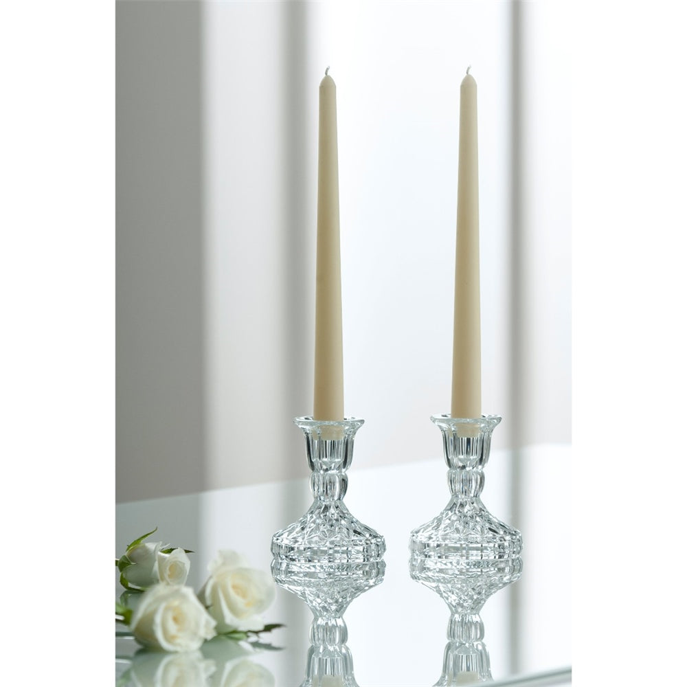 Crystal Ashford Candlesticks Galway Crystal Pair  Beautiful pair of 4" Crystal Ashford Candlesticks that make the perfect New Home Gift!