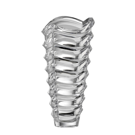 Galway Crystal Atlantic 13" Vase  The Galway Crystal Atlantic 13" Vase can hold a large bouquet of flowers and would beautiful on your dining table. The Atlantic Collection has a unique and beautiful design that represents the sharp waves found in the Atlantic Ocean.
