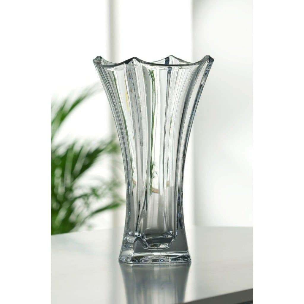 Galway Crystal Dune 14" Waisted Vase  The Dune 14" Waisted Vase's elegant design is influenced by the soft flowing lines of the sand dunes of Ireland's beautiful coastline. Perfect for a larger bouquet of flowers! 