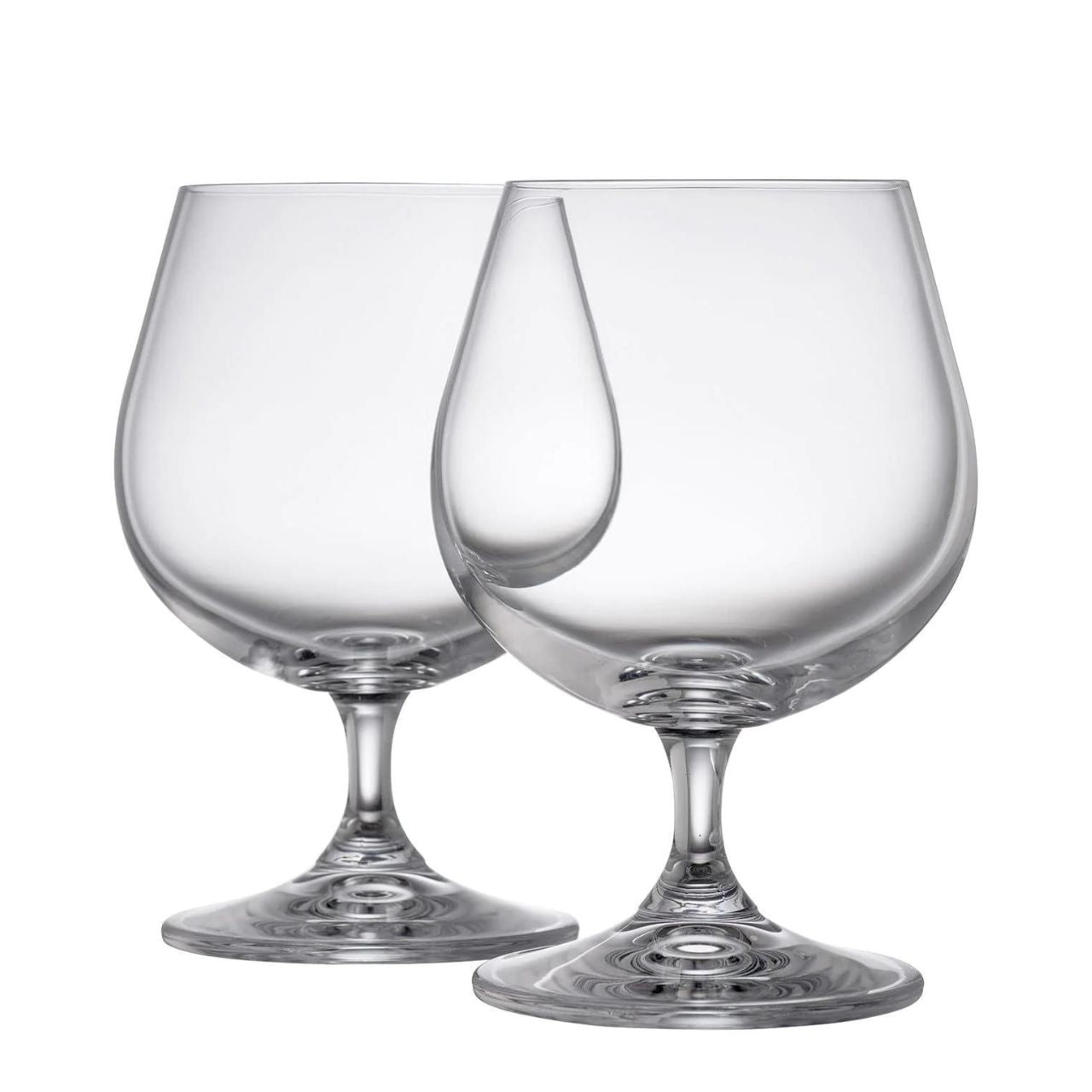 Galway Crystal Elegance Brandy / Irish Cream Liqueur Glass Pair  Looking for the perfect Brandy glass? Look no further we have the perfect after dinner glass for you. Our Elegance Brandy/Creme liqueur glass is known for its generous bowl size which allows the aromas and flavours to blossom and build inside so that the drinker gets an enhanced experience.