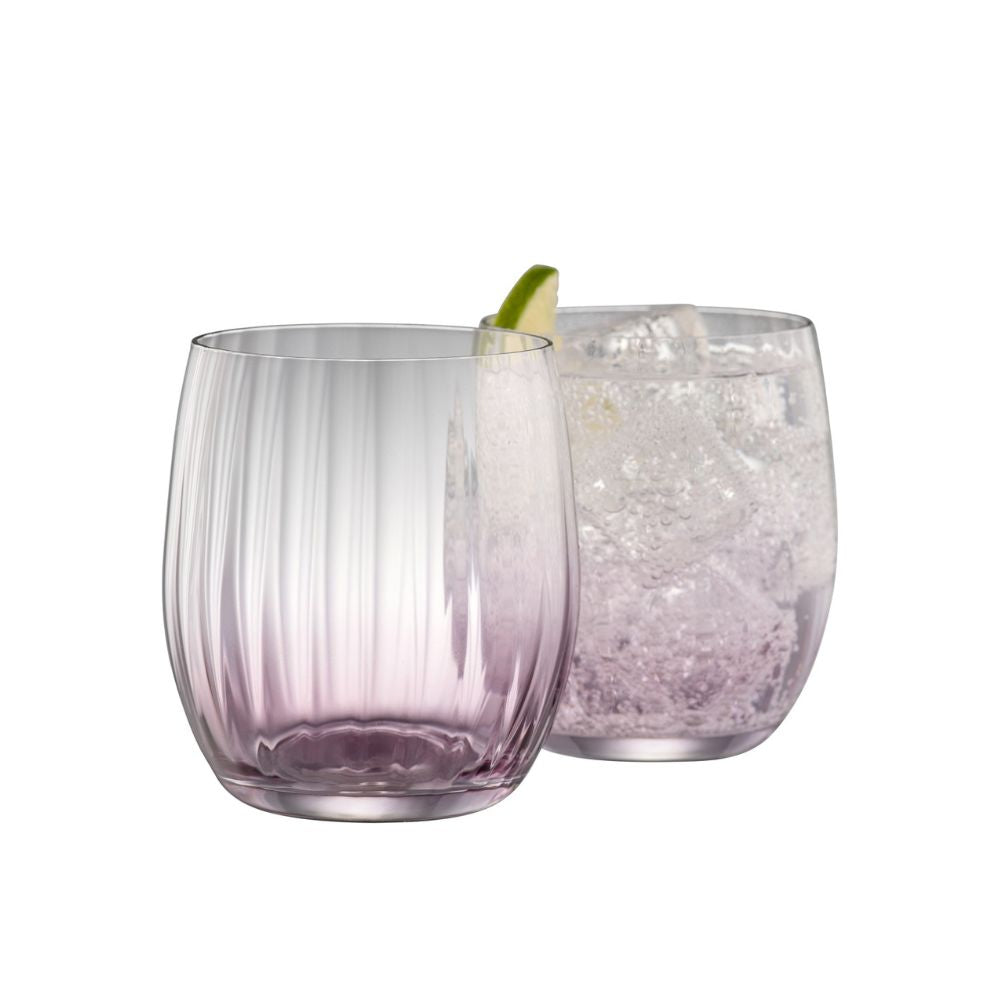 Galway Crystal Erne Tumbler Glass Pair Amethyst  A beautiful everyday tumbler that will make you smile. We all look for a stylish everyday glass that we are proud to present and now you can with our New Erne Colour Tumbler glass.