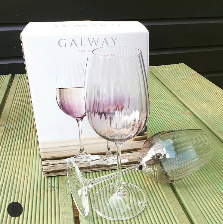 Galway Crystal Erne Wine Pair Amethyst