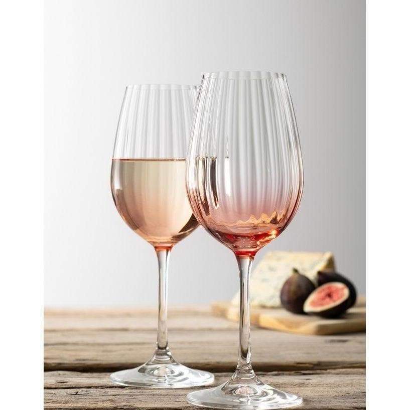Galway Crystal Erne Wine Glass Pair Blush