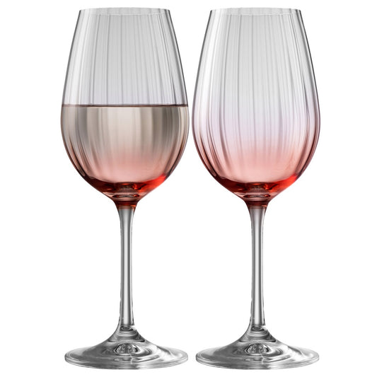 Galway Crystal Erne Wine Glass Pair Blush  These beautifully crafted Galway Crystal wine glasses with a blush coloured base are essential glasses for your home and are designed for fine wine lovers. 