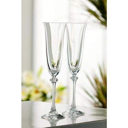 Galway Crystal Liberty Flute Glass Pair