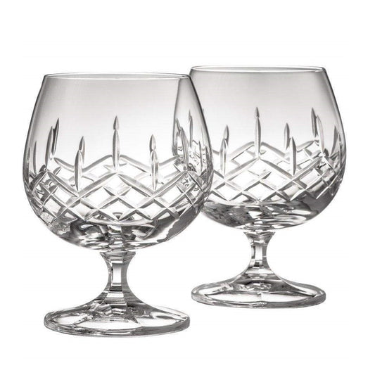Galway Crystal Longford Brandy Glass Pair